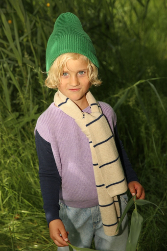 Hvid beanie Fonzie (2y - 5y)