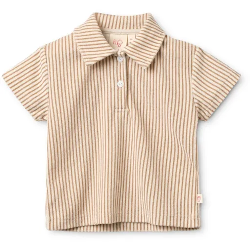 Flöss - Nohr shirt - Light brown stripe