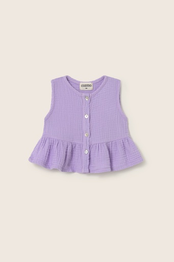 Cozmo - soft gauze cotton baby top - lavender