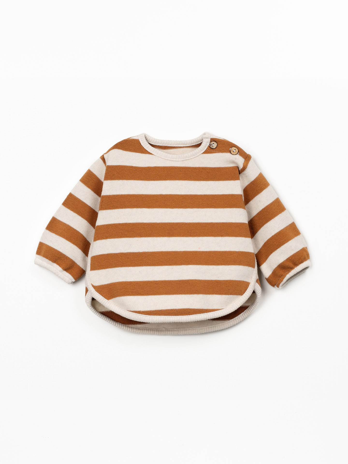 Play Up – Camel Stripe Baby Sweater
