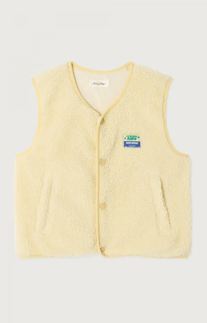 American Vintage - Hoktown Vest met drukknopen in Ecru - 1