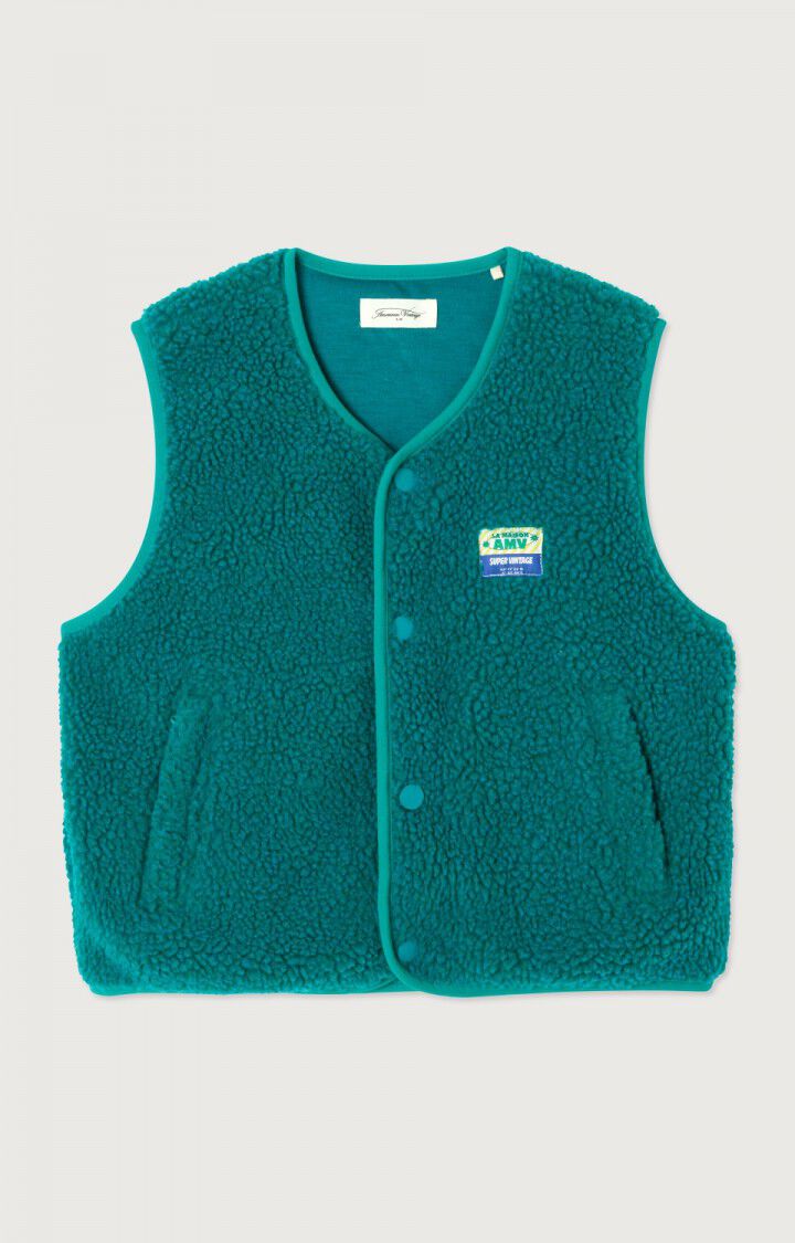 American Vintage - Hoktown Vest met drukknopen in Menthol - 1