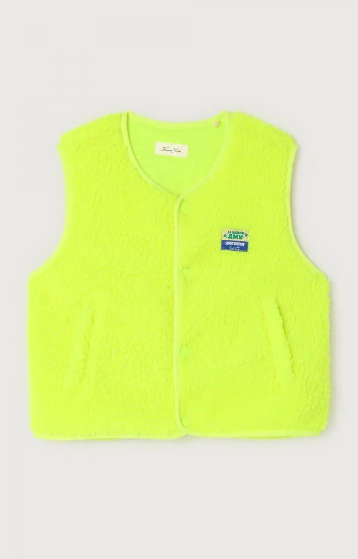 American Vintage - Hoktown Vest met drukknopen in Jaune Fluo - 1