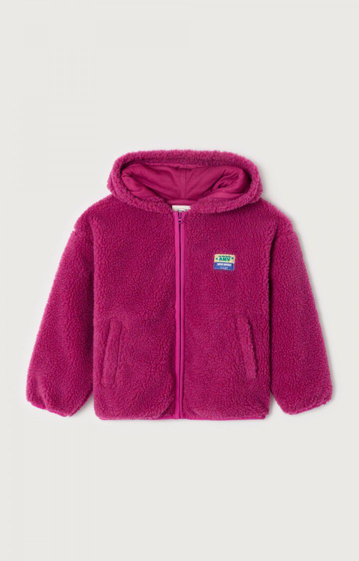 American Vintage - Hoktown Vest met  lange mouwen en kap in Fuchsia - 1