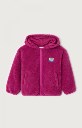 American Vintage - Hoktown Vest met  lange mouwen en kap in Fuchsia
