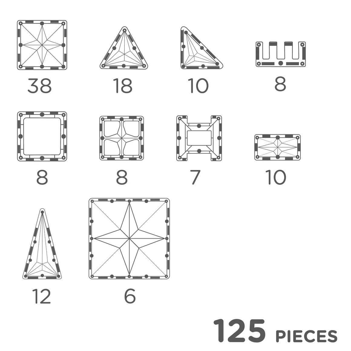 Cleverclixx - Large creative pack pastel (125 stuks) - 4