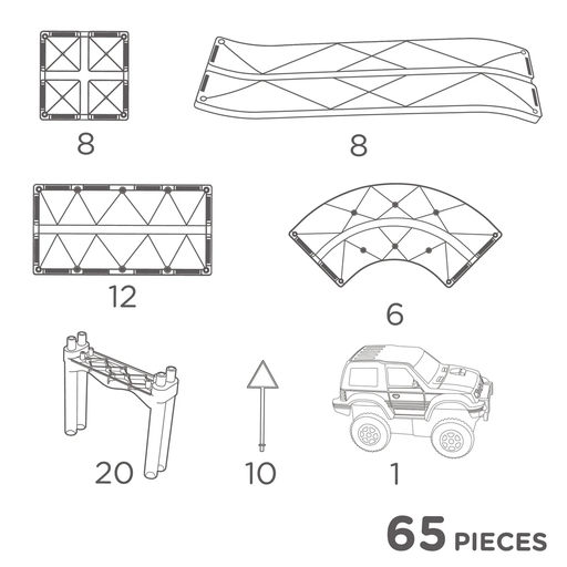 Cleverclixx - Race Track Intense - 65 Stuks