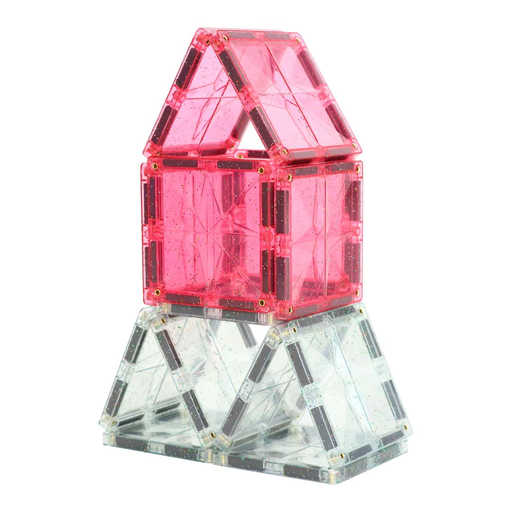 Cleverclixx - Glitter tiles pack transparent (16 stuks)