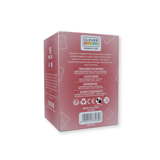 Cleverclixx - Glitter tiles pack transparent (16 stuks)