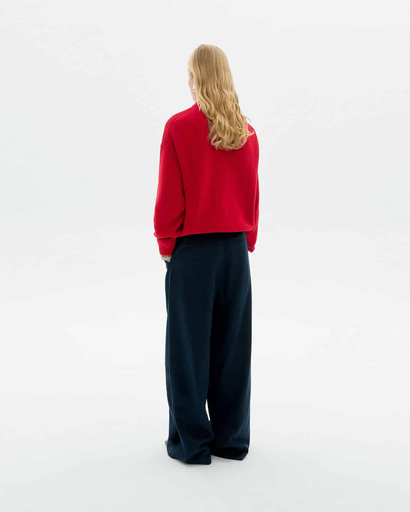 Thinking MU - Red carmen knitted sweater