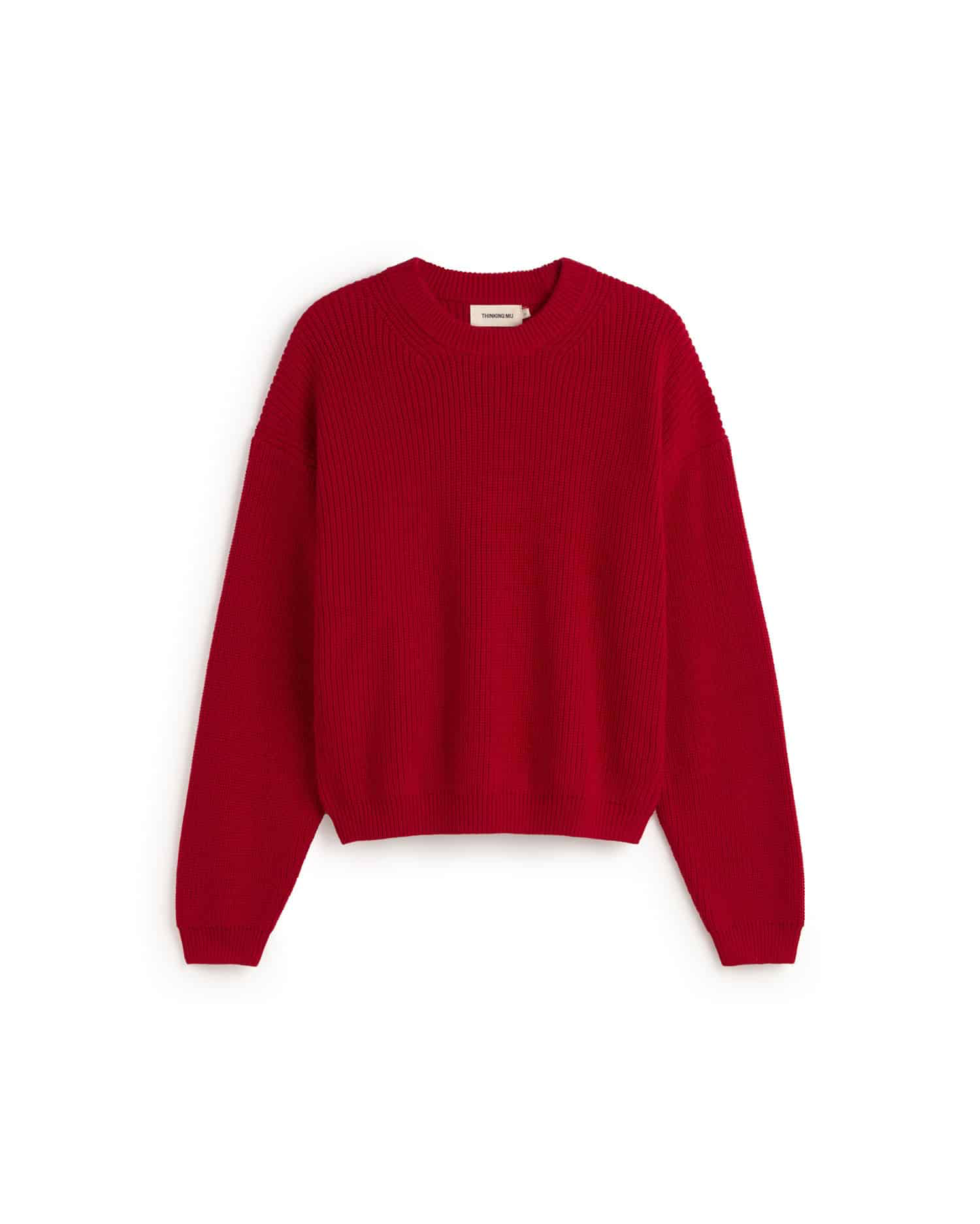 Thinking MU - Red carmen knitted sweater - 5