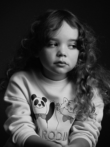 Mini Rodini - Panda & cat sweater (Yellow)