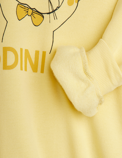 Mini Rodini - Panda & cat sweater (Yellow)