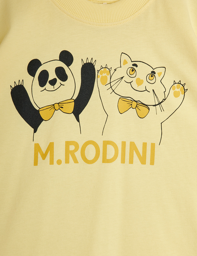 Mini Rodini - Panda & cat T-shirt (Yellow)