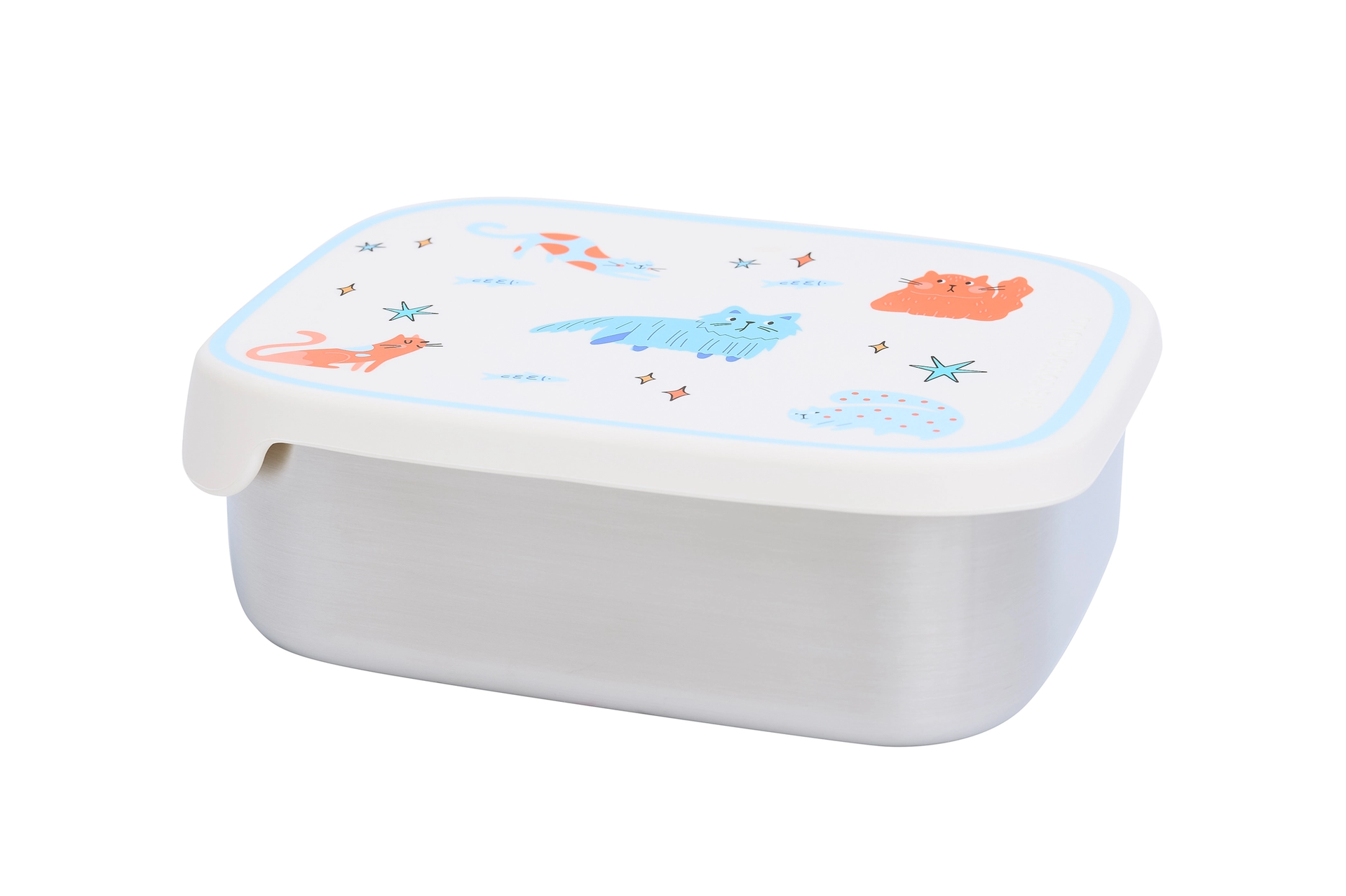 The cotton cloud - Geïsoleerde roestvrije stalen lunchbox met kat - 2