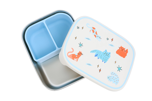 The cotton cloud - Geïsoleerde roestvrije stalen lunchbox met kat
