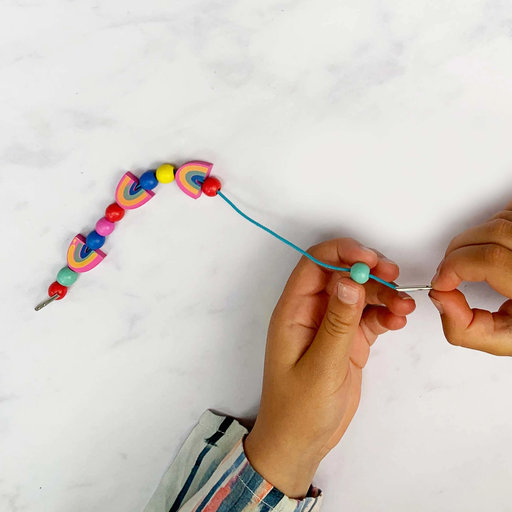 Cotton twist - Kralenset met regenbogen & bloemen 