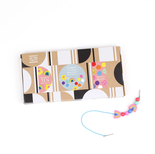 Cotton twist - Kralenset met regenbogen & bloemen 