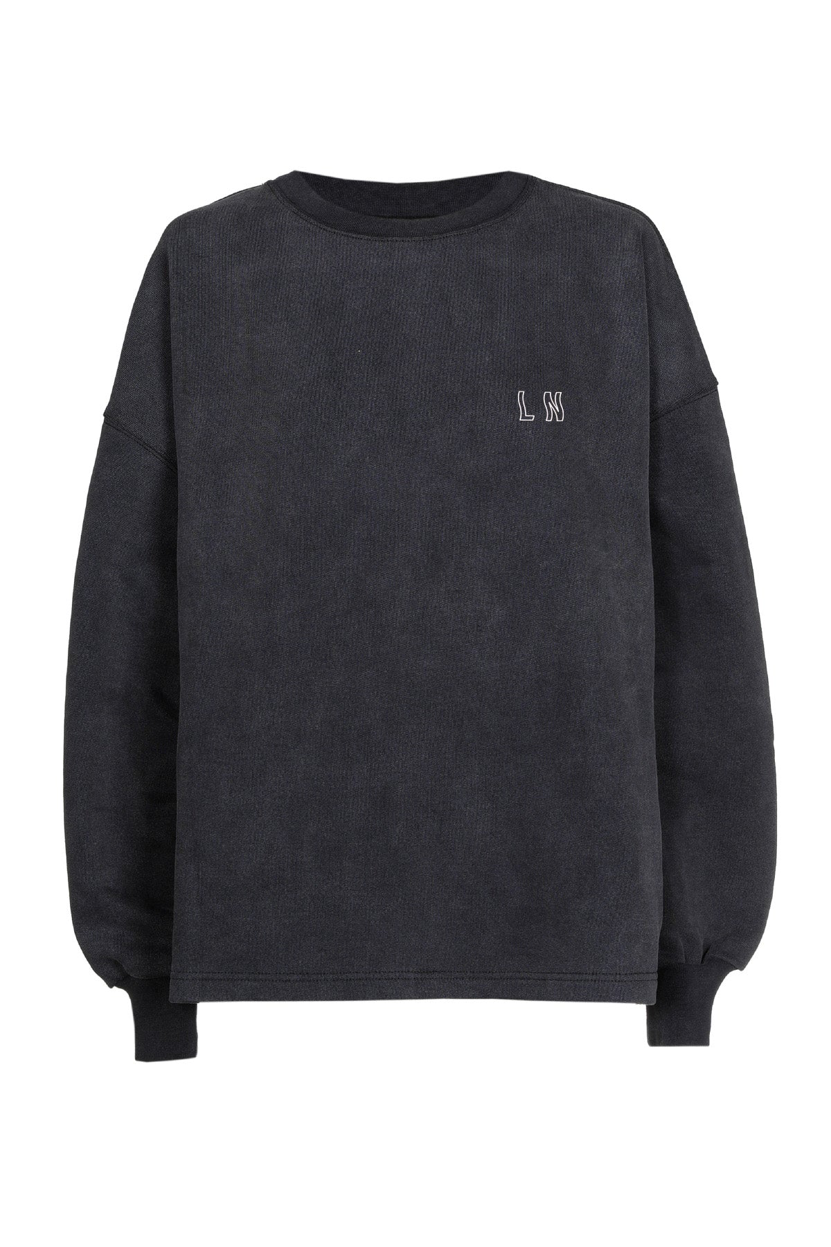 Ln - Oversized sweater antraciet (Waves)  - 1