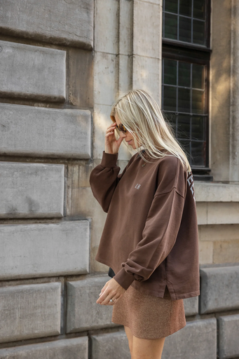 Ln - Oversized sweater cacao (Waves)