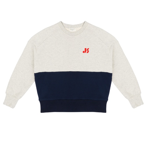 Jenest - Sammy sweater - Grey melange navy blue