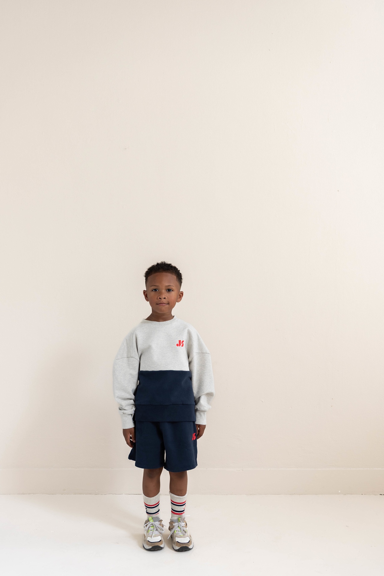 Jenest - Sammy sweater - Grey melange navy blue - 1
