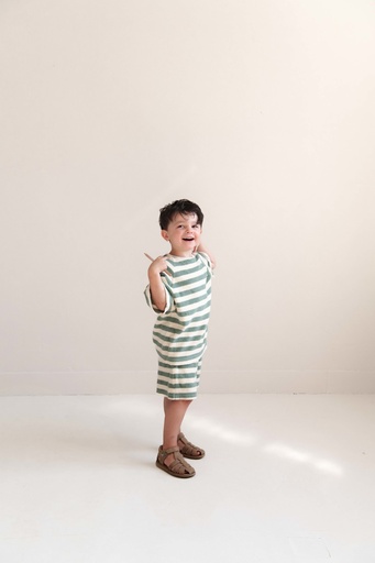 Jenest - Robin shorts - Water blue off white stripe