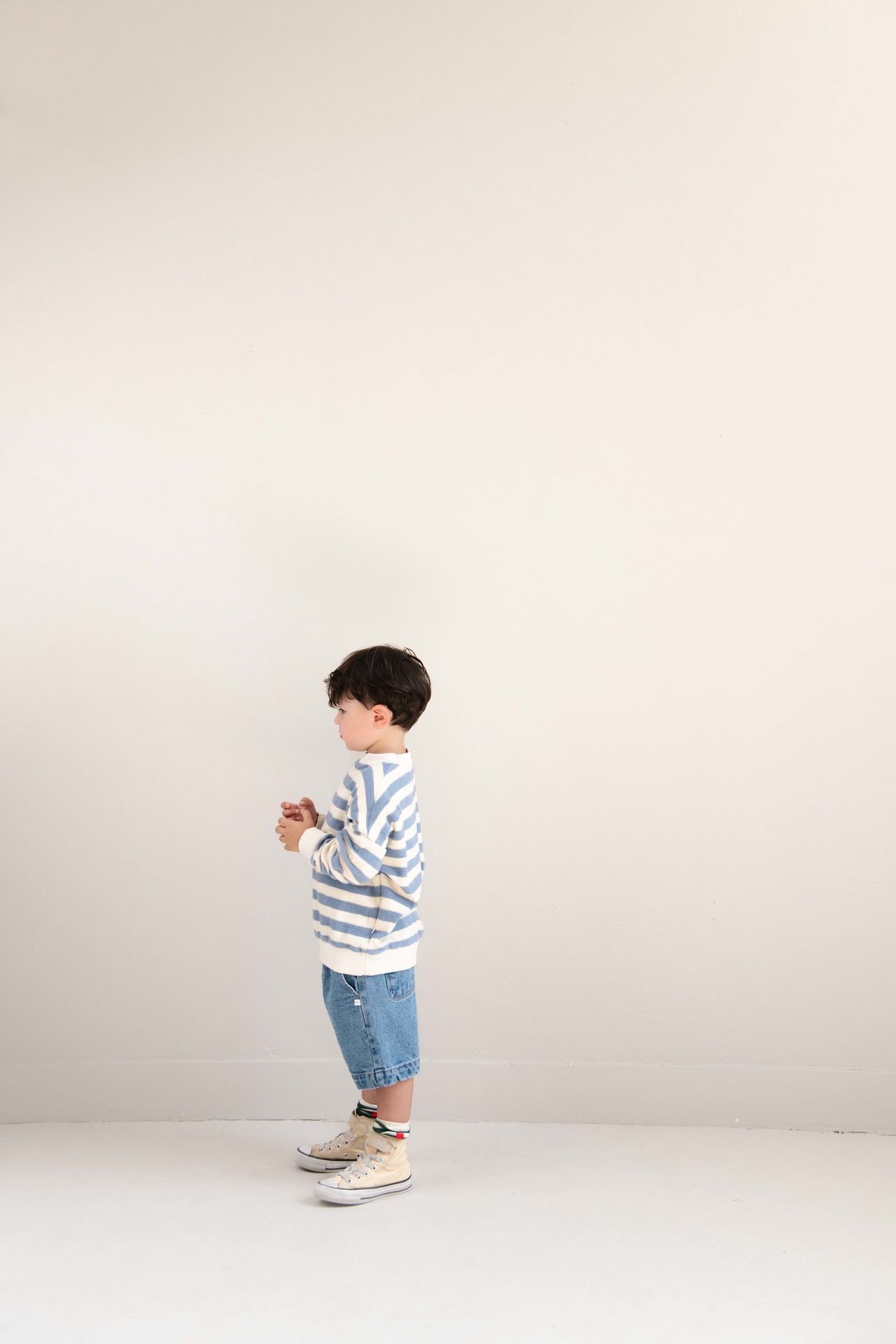 Jenest - Kay sweater - Water blue off white stripe - 4