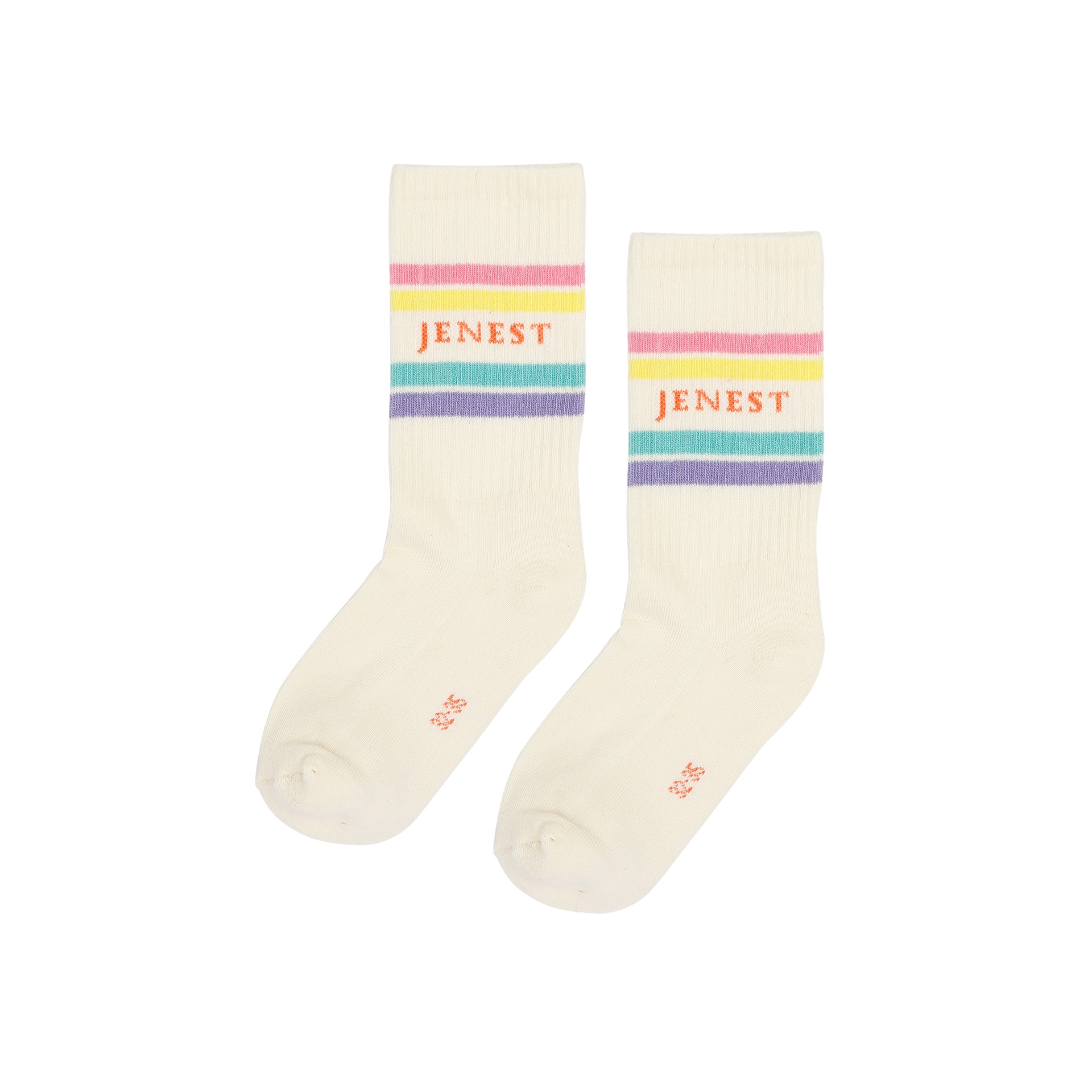 Jenest - Jenest sport socks - Off white multi colour - 1
