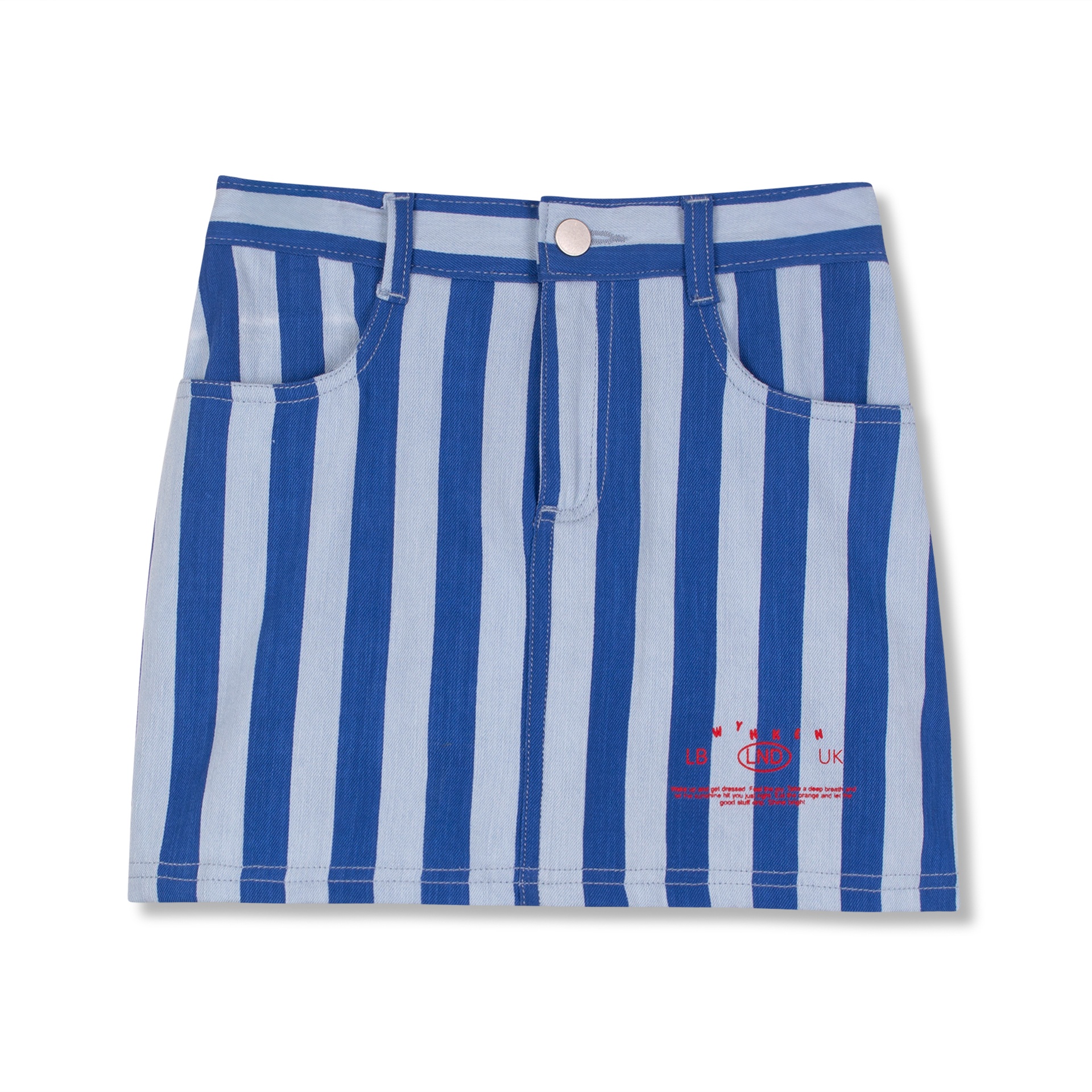 Wynken - cloud skirt - artists blue stripe - 1