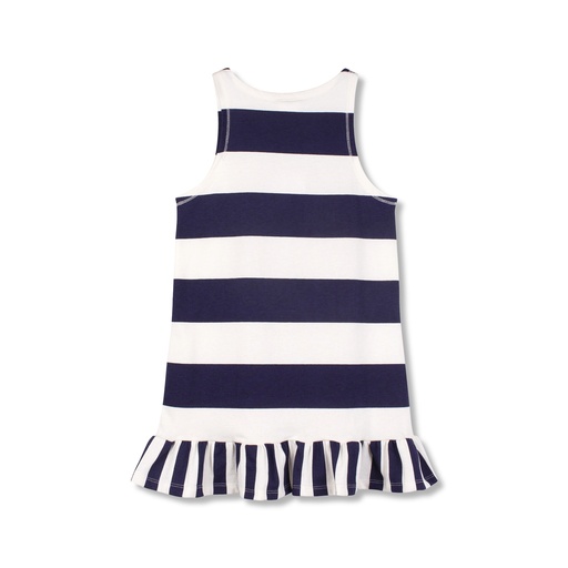 Wynken - frill tank dress - navy deck stripe horizontal