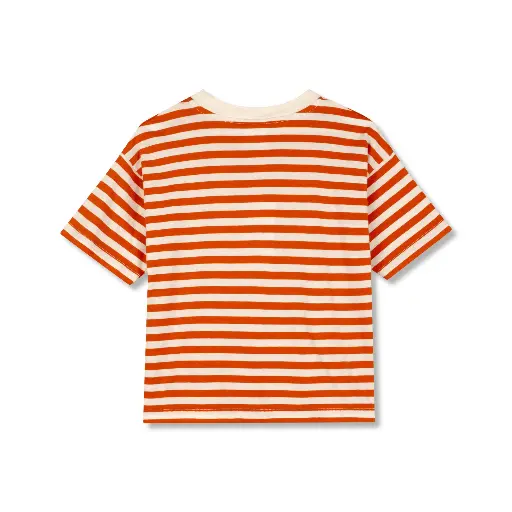 Wynken - stripe cap tee - sunglow / ecru