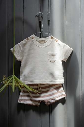 1+ in the family - S.sleeve t-shirt - Ecru