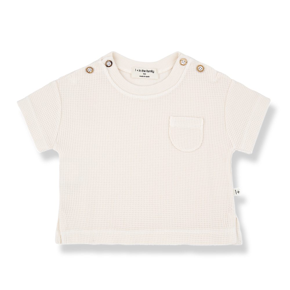 1+ in the family - S.sleeve t-shirt - Ecru - 1