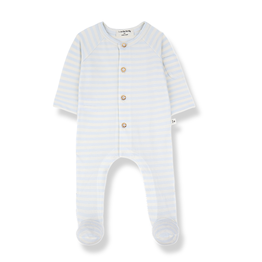 1+ in the family - Jumpsuit w/feet - Misty-blue - 1