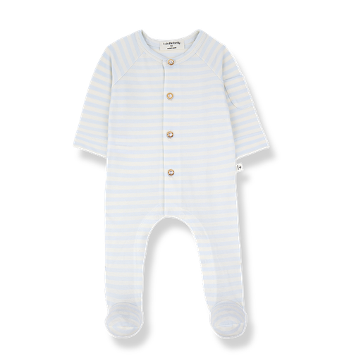 1+ in the family - Jumpsuit w/feet - Misty-blue