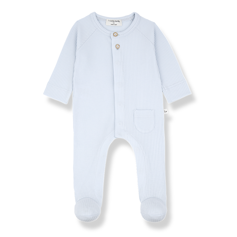 1+ in the family - Jumpsuit w/feet - Misty-blue - 1
