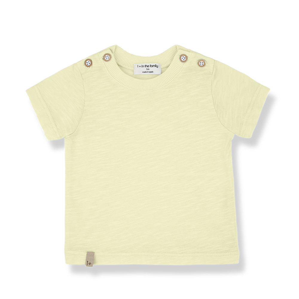 1+ in the family - S.sleeve t-shirt - Pastel-yellow - 1