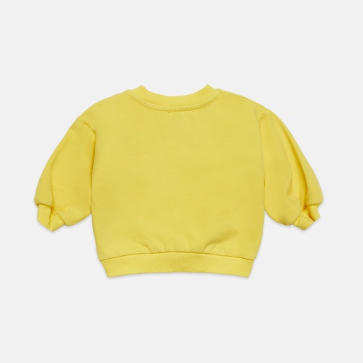 Weekend House Kids - Heart glasses baby sweatshirt - Lemon