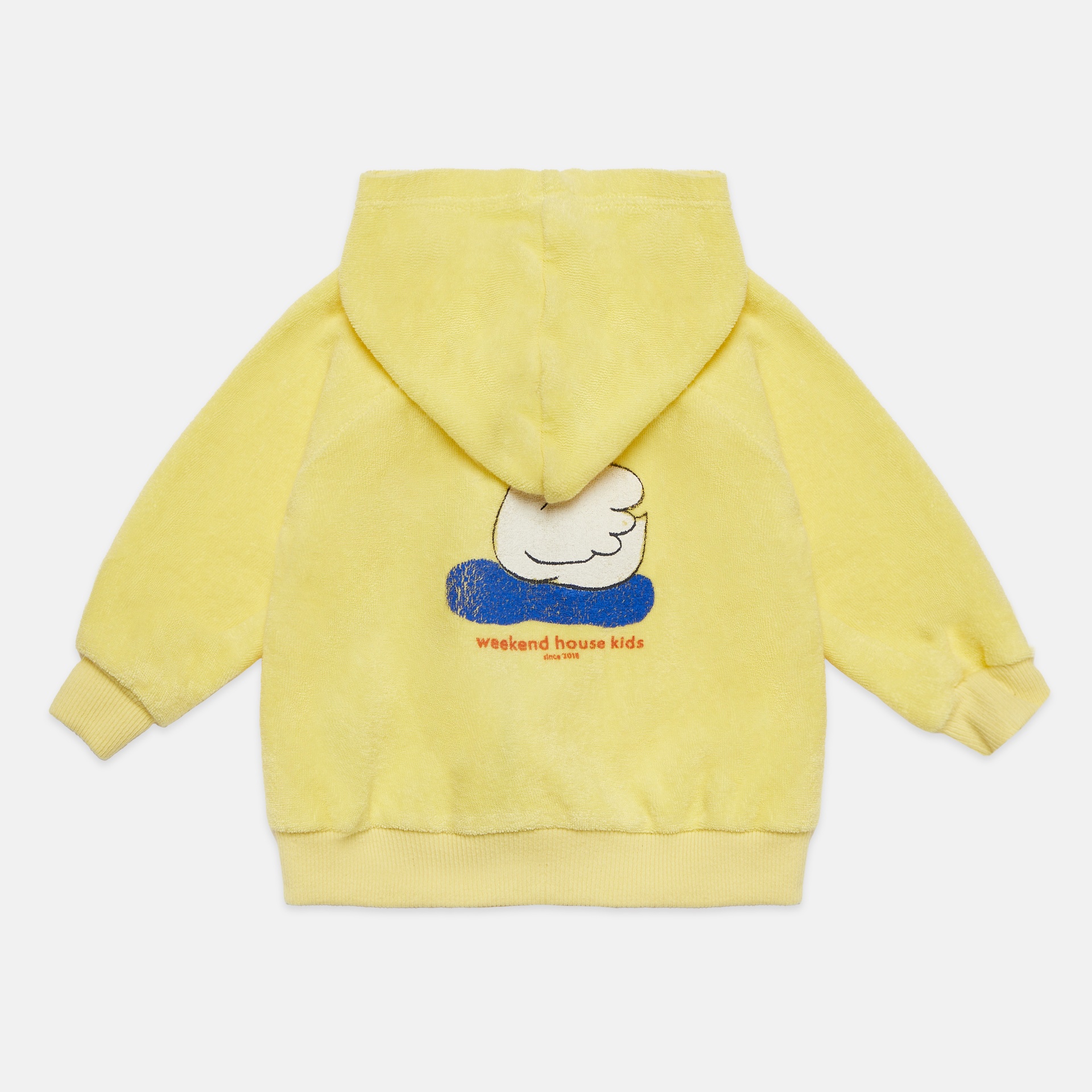 Weekend House Kids - Swan baby hoodie - Soft yellow - 1