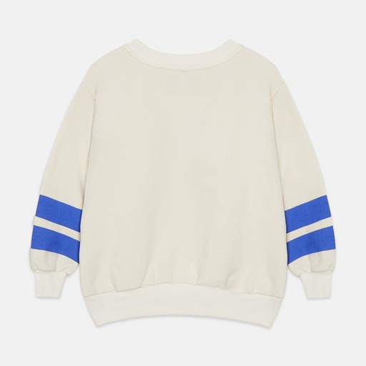 Weekend House Kids - Happy dog striped sweatshirt - Ecru