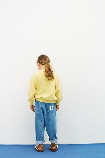 Weekend House Kids - Swan sweatshirt - Lemon
