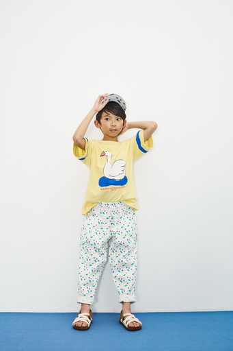 Weekend House Kids - Swan t-shirt - Soft yellow