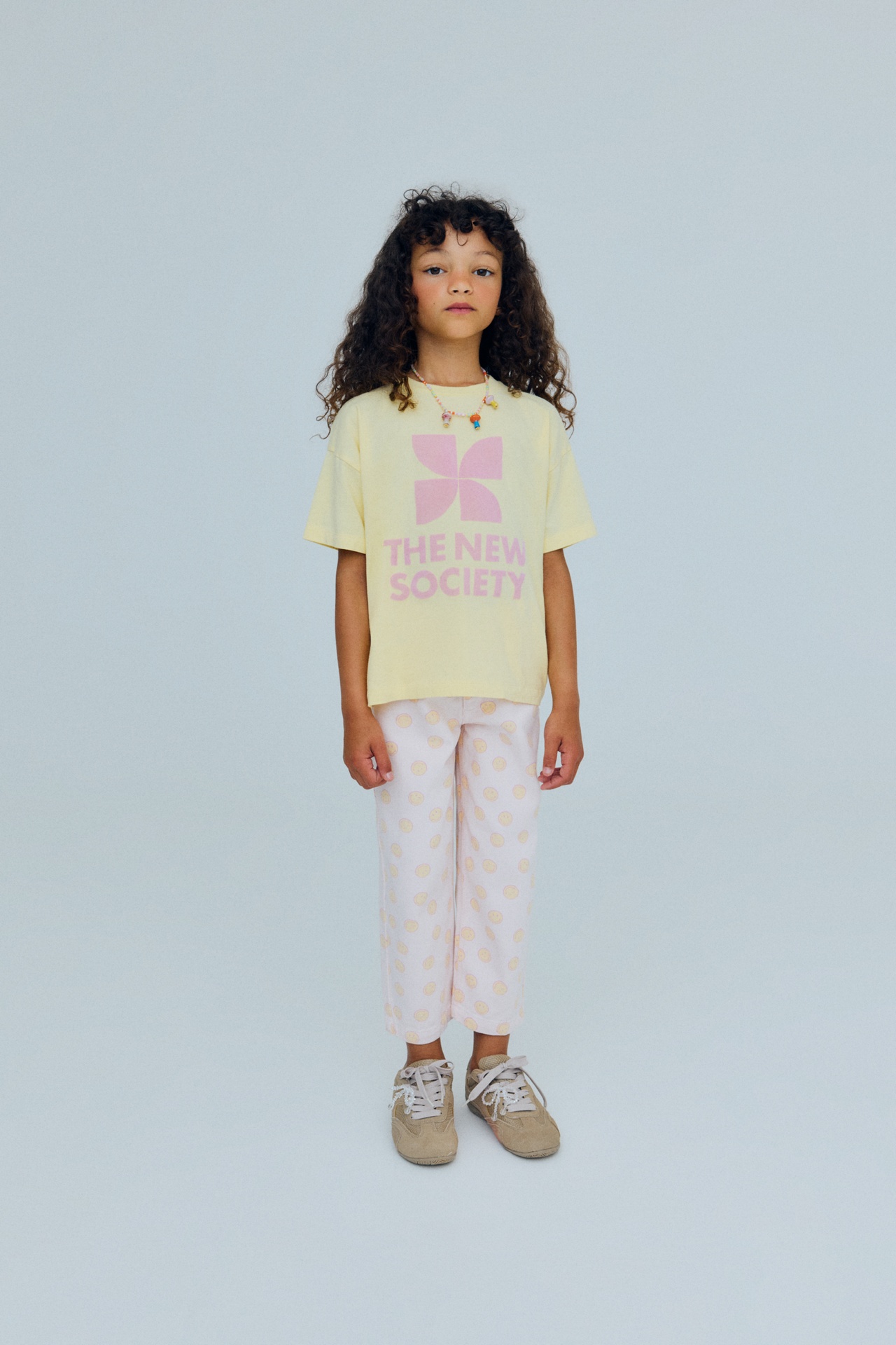 The New Society - Tns logo t-shirt - Soft lemon - 1