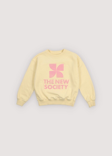 The New Society - Tns logo sweatshirt - Soft lemon