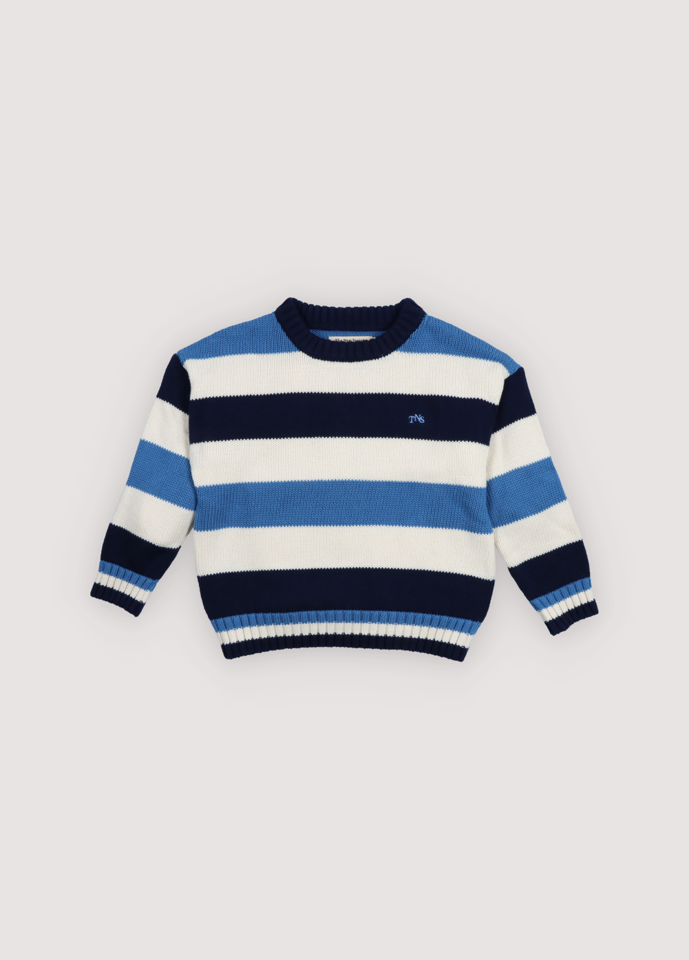 The New Society - Celosia jumper - Summer midnight block stripes - 3