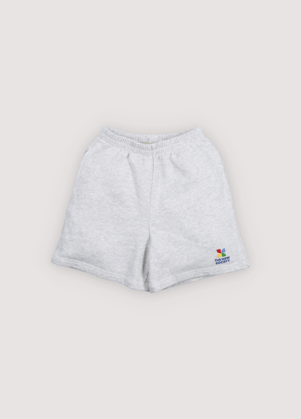 The New Society - Tns logo short - Light grey melange - 3