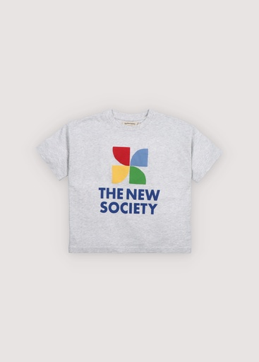 The New Society - Tns logo t-shirt - Light grey melange