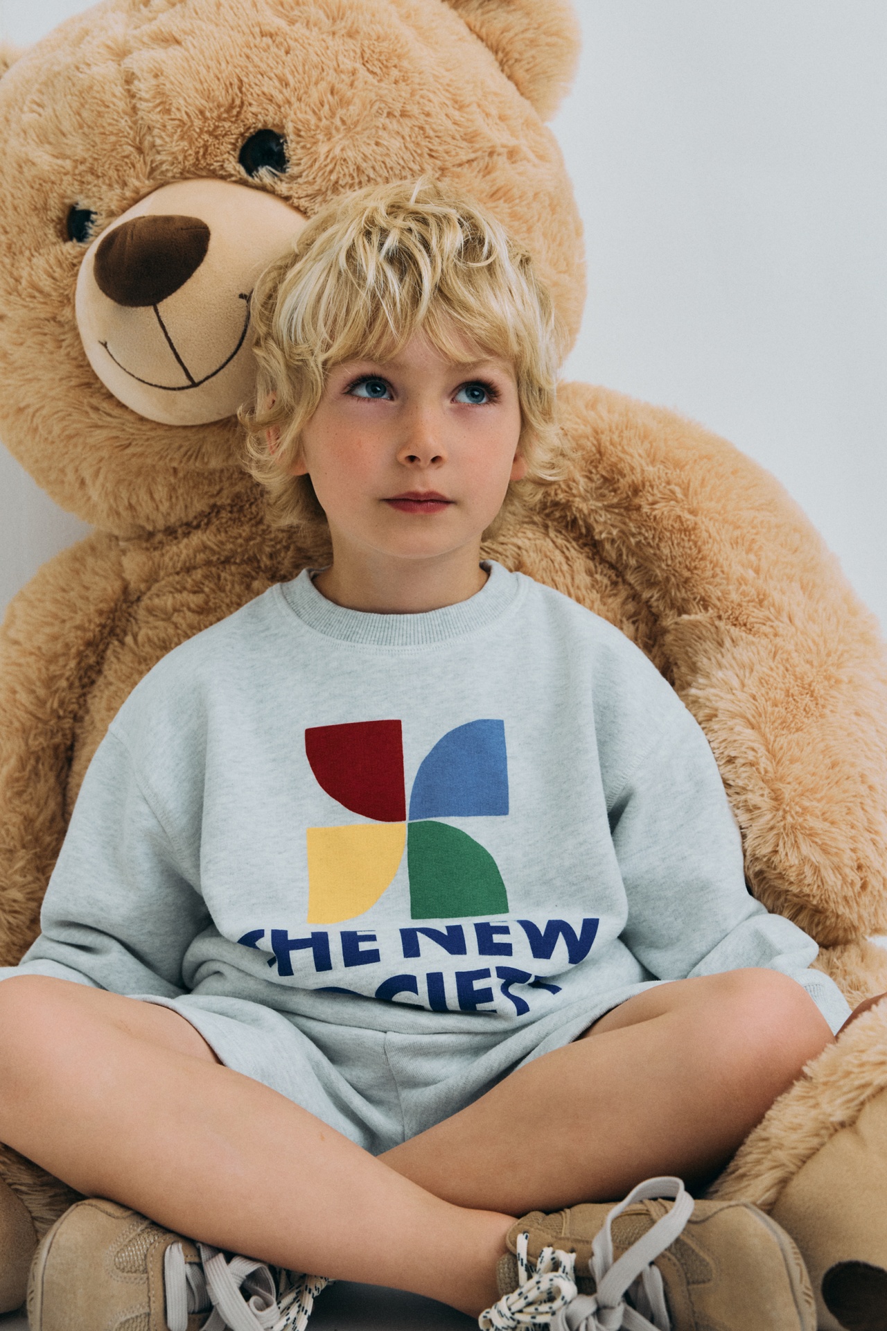 The New Society - Tns logo sweatshirt - Light grey melange - 1