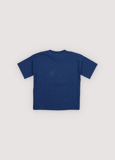 The New Society - Tns logo t-shirt - Indigo denim